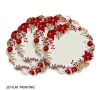 TEMU Set sottopiatti per tavoli da , con design e motivi natalizi. Ideali decorazione cucina elegante e un arredamento da moderno, questi sottopiatti per l'uso e le festive.