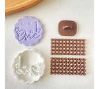 TEMU Set tagliabiscotti per compleanno con timbri con lettere e - Timbro per biscotti, torte in fondant, decorazione di torte, , stencil per cupcake, argilla, per feste di compleanno