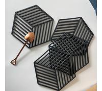 TEMU Set tappetini isolanti esagonali in silicone , tappetino da cucina resistente alle alte temperature e anti-scottatura