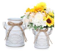 TEMU Set vasi decorativi vintage in metallo a forma di per latte, per secchi di fiori in stile , ideali per decorazioni nuziali per il Ringraziamento o come regalo per della