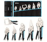 TEMU SHALL 6pezzo Pinze a Morso, Set di Pinze a Morso, Pinze a Morso da 5", 7" ", Pinze a Morso a Morso da 6-1/2" e 9-1/2", Morsetto a C da 6" con Morsetto a Morso, in TPR Colori, Custodia a Rotolo