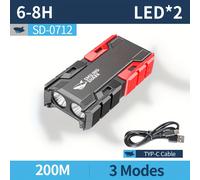 TEMU SMILING SHARK 2 in 1 Torcia LED Portatile, Torcia Multifunzionale con Power Bank, Torcia Ricaricabile Combinata con Luce LED, Torcia Portatile USB-C per Campeggio, Outdoor, Emergenza
