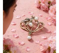 TEMU Spille da vintage da donna a forma di cuore , , spille di metallo dal design in stile retrò, crosage per signora, regalo per feste e matrimoni