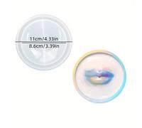 TEMU Stampo in Resina a Forma di Porta Stampi in Silicone per Resina Epossidica a Forma di Bocca per Yoga 1 Foro Erbario, Fai Da Te Artigianato in Argilla Decorativa