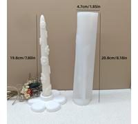 TEMU Stampo in silicone e resina per candela a bastone con a , stampo in silicone per candela a bastone con cornice a mosaico di piccole , decorazione a candela a bastone con a , regalo