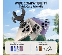 TEMU Supporto Magnetico per Telefono con Regolabile a 360°, a Come Tapis Roulant, Biciclette e Auto. Dotato di un Anello Magnetico Potente per un Fissaggio Stabile