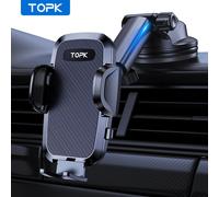 TEMU Supporto per Telefono da Auto TOPK D36N - Resistente, Regolabile per iPhone 15/14/13/12 Pro Max & per SamSung S24 Ultra - al