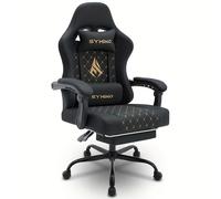 TEMU SYMINO Sedia da Gaming Ergonomica - Pelle PU, Regolabile, - , Perfetta per Lunghe Sessioni di Gioco e Ufficio, Altezza Regolabile