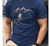 TEMU T-shirt casual da per l'estate, realizzata in un tessuto , traspirante e . Disponibile in , blu e , questa maglietta regular fit è elegante per business casual e perfetta per , le vacanze.