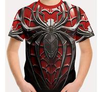 TEMU T-shirt creativa stampata in 3D per ragazzi, con un design casual e a maniche corte, perfetta per l'estate