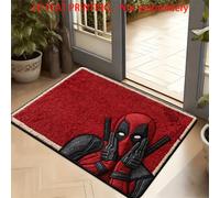 TEMU Tappeto Marvel Deadpool 2D stampato a figura piatta in poliestere, autorizzato, 1 pezzo, per esterni. Tappeto e confortevole per l', anche come tappeto da interno per decorazioni natalizie.