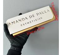 TEMU Targhette per Porte in Acrilico a , Personalizzate con Incisione Laser e Adesivo, Adesivi per Ufficio con e Posizione, Decorativa Irregolare per Pareti