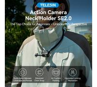 TEMU TELESIN Halter Se 2.0, con cuscino d'aria, pettorina regolabile, gancio da , supporto a tracolla per video Vlog POV, per fotocamera d' Go 13 12 11 10 9 9, per DJI 4 5 Pro, per X3 X4