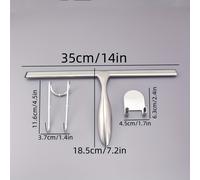 TEMU Tergivetro universale argentato da 14 pollici, per box doccia, cucine, specchi e finestrini auto, un tergivetro per doccia senza aloni