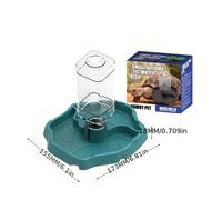 TEMU Terrario per rettili, , , rane cornute, tartarughe, box di allevamento, plastica multicolore con bottiglia , serbatoio , ciotola per acqua, ciotola per cibo