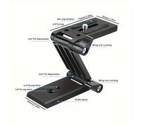 TEMU Testa di Treppiede Versatile con Slot - Piastra di Rilascio per Fotocamere DSLR e Mirrorless, Compatibile con Canon, , per Sony, Panasonic - di Alluminio , Design Portatile