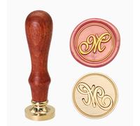 TEMU Timbro a cera con 26 lettere inglesi da 25mm con in legno - Perfettamente per lettere d'amore, , biglietti di per le feste, diari, accessori per scrapbooking, lavoretti fai da te