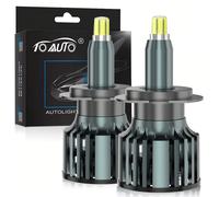 TEMU TOAUTO 2 pezzi H1 H7 Lampadine LED per fari auto H8 H11 80W 28000LM Luci HB3 9005 HB4 9006 Hir2 Turbo Bi LED per lente proiettore fendinebbia auto, Senza batteria