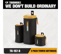 TEMU Toughbuilt 3-Pack - Softbox per Piccoli Utensili, Borsa Porta Attrezzi TB-192-B