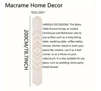TEMU Tovaglia Boho a per Halloween e Natale con Nappe - Macramè in Poliestere Premium Ideali Matrimoni, Compleanni ed | Decorazione Bohemian nello Natur