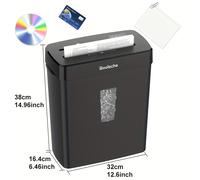 TEMU Trituratrice per ufficio , Woolshere taglio orizzontale per 10 fogli, con cassetta rifiuti da 3,43 , livello di P-4, supporta la di CD e carte di , resistente e veloce - -carta