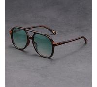 TEMU Un di occhiali da sole con montature quadrate e , popolari per il look retrò casual, con un design a stampa leopardata, per la fotografia e come idea regalo, adatti a tutte , senza batteria.