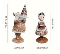 TEMU Un set di due statue in resina con e la , con che un . Questo artigianato in resina a tema è per le decorazioni natalizie, per tavoli da tavolo, tavoli da e decorazioni da giardino.