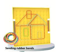 TEMU Un set di lavagne magnetiche con elastici, progettate per l'insegnamento della geometria favorire il . Fornito con elastici, realizzati in plastica spessa, robusti e durevoli, un per l'uso .