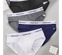 TEMU Un set di quattro slip da eleganti e classici, realizzati in tessuto confortevole e traspirante con elastico in vita decorato con lettere, per il pugilato e come regalo per le feste.