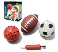 TEMU Un Set di Tre Tipi di Palloni Giocattolo, Inclusi un Piccolo da Basket, un da Calcio e un da Football, per Gioco Indoor e Outdoor, per Sport e Ricreazione
