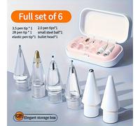 TEMU Un set o 6 punte, adatte per la Apple Pencil stylus, sostitutive e resistenti all'usura con custodia premium. Sei texture diverse, un'esperienza per scrivere e disegnare