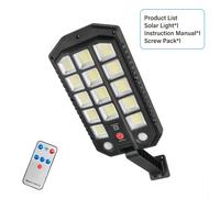 TEMU Un unico lampione solare da esterno con di a LED ad luminosità, solare dal crepuscolo all' con telecomando, luce solare per parcheggi e illuminazione per aree commerciali.