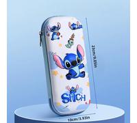 TEMU Una grande e elegante scatola di cancelleria Disney 3D con Stitch, progettata per molteplici usi, con una resistente custodia per matite e una chiusura a zip sicura, perfetta per gli studenti