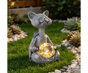 TEMU Una lampada da esterno affascinante a forma che yoga, la lampada solare perfetta a forma Fu per uso esterno, un per le feste