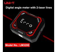 TEMU UNI-T Trovangelo Digitale con Laser a 2 Linee LM320E, Angolometro Elettronico, Inclinometrico, Goniometro Magnetico Bifacciale per Fissaggio Mobili e Installazione Legno, per Appendere Quadri