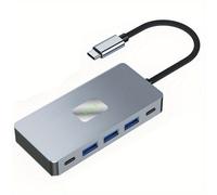 TEMU USB C 7 in 1, HDTV 4K, Ricarica PD 100W, 3 USB 3.0 5Gbps, Porta USB C, di Alluminio, Plug and Play per Laptop MacBook Windows