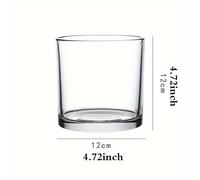 TEMU Vaso in vetro tondo stile Glam - Cilindro trasparente per piante idroponiche, decorazione elegante da tavolo, esposizione di succulente e bambù (Pacco da 1)