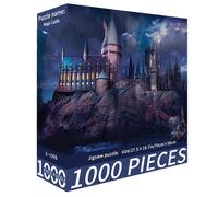 TEMU WB Bros. Puzzle da 1000 pezzi Harry Potter Hogwarts Scuola di Magia e Stregoneria Castello, Decorazione con Pezzi di Puzzle, Regalo di Natale San Compleanno