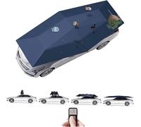 Ten-da per auto di tutte le dimensioni, tettoia per auto mobile, tettoia per auto pieghevole mobile, ombrellone automatico per ten-da da esterno, tettoie per auto con telecomando Blue-5.2m/205"