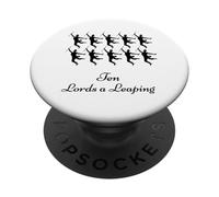 Ten Lords Leaping Shirt Dodici giorni di Natale PopSockets PopGrip Adesivo