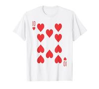 Ten of Hearts - Carte da Gioco Royal Flush Group Costume Maglietta
