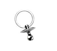 Ten Varotto & Co. Portachiavi Ciuccio in Acciaio Lucido cod.EL7635 cm 6x3,5x3h