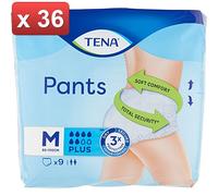 TENA 36 PEZZI -LADY PANTS PLUS MEDIUM PZ.9 PER 4 CONFEZIONI cura casa e persona