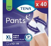 TENA 40 PEZZI - UNISEX PANTS NIGHT PLUS XL PZ.10 PER 4 CONFEZIONI cura casa e pe