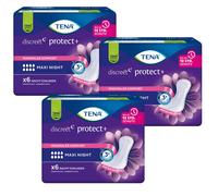Tena discreet Protect + Maxi Notte Salvaslip 3x 6=18 Pezzo Notte Plantare