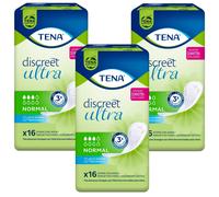 Tena Discreet Ultra Salvaslip 3x16 Pezzo Incontinenza Normal 3 Fach 12h Custodia