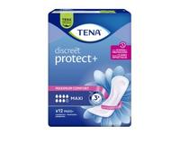 TENA Discreet Maxi - Assorbenti per Perdite Urinarie Femminili, Discreti e Confortevoli, 12 Pezzi