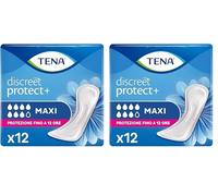 TENA Lady Maxi Assorbenti, 2 x 12 Pezzi | Per Donna, 24 Assorbenti Totali, Discreti e Confortevoli