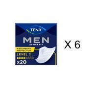 Tena Men Active Fit Level 2, 6 Confezioni da 20 Assorbenti