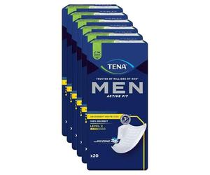 Tena Men Active Fit Level 2 - Assorbenti per incontinenza, 6 x 20 pezzi